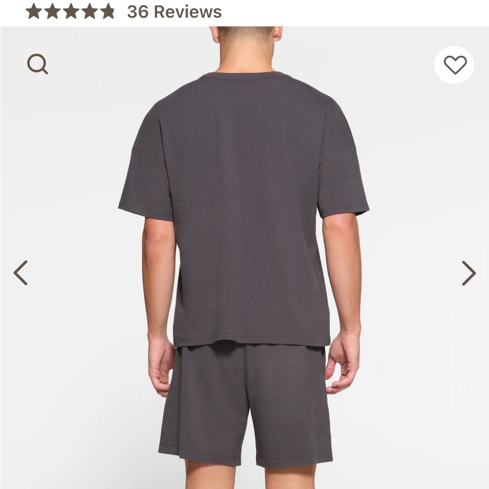 SKIMS JERSEY LOUNGE MENS OVERSIZED T-SHIRT - Picture 2 of 6